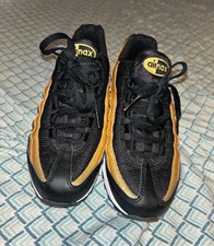 Nike Air Max 95 Black/Gold Low Top Lace-Up Sneakers Style Code 905348-032 picture