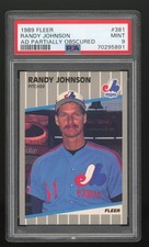 1989 Fleer Randy Johnson #381 Marlboro Ad Very Clear PSA 9 HOF picture