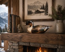 Vintage Signed Tom Taber Northern Pintail Drake Duck Decoy Wood Carving Art picture