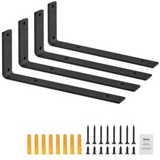 Uimoso 4 Pcs Shelf Bracket 10 x 6 in Heavy Duty Floating Shelf Brackets L Shelf picture