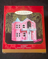 Hallmark Keepsake Barbie Dream House Ornament Handcrafted Dated 1999 Pink picture