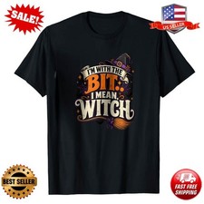 Funny Halloween T-Shirt, Im With The Witch Costume Shirt, Sarcastic Halloween picture