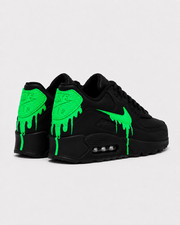 Nike Air Max 90 Custom – Black Neon Green Drip | Hand-Painted | In-Stock Sizes picture