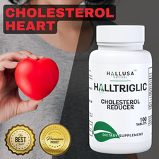 Hallusa Natural - HALLTRIGLIC - Cholesterol & Triglyceride Reducer - 100 Tablets picture