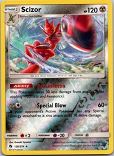 Scizor Reverse Holo Holo Rare SM - Lost Thunder 126/214 NM picture