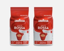 Lavazza Qualità Rossa Whole Bean Coffee 2.2 lb Bags Medium Roast 2 Pack 11/27 picture