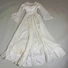 Edwardian lawn cotton maxi dress bridal wedding gown tea dress floral print picture