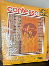 Vintage 1970s Contessa Latch Hook Rug Kit “Winter Wheat” 17 x 32 1979 New picture