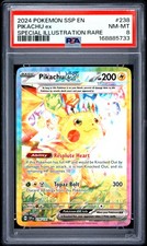 2024 Pokemon Ssp En-Surging Sparks #238 Pikachu Ex SIR PSA 8 picture