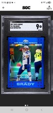 2007 Topps Chrome - Tom Brady #TC6 Blue Refractor Sgc 9 picture