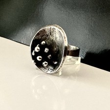 Vintage Erik Granit Modernist Ring sterling silver 925 Mid Century Retro Finland picture