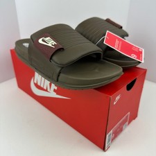 Nike Offcourt Adjust Slide Ironstone Coconut Milk Brown DQ9624-005 Mens Size 9 picture