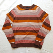 Volcom Women’s Striped Crew Neck Knit Pullover Sweater Long Sleeve M picture