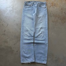 Vintage 90’s Levi’s 501 Straight Leg Classic Blue Jeans Size 31x32 Made in USA picture