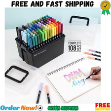 Tombow 56179 Dual Brush Pen Art Markers, 108 Color Set + Marker Case picture