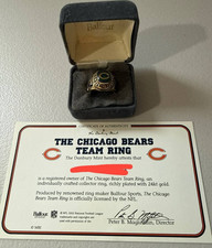 Chicago Bears Team Ring Danbury Mint Balfour 24kt Gold Plated COA Box 2002 NFL picture