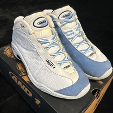 Vintage 2002 AND1 Tai Chi Mid Carolina Blue White Men 11.5 IN9027 147 OG Box picture