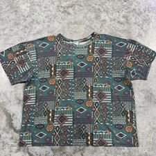 Vintage Merci Shirt Adult Large Aztec Geometric Southwestern Pattern 90s Boxy picture