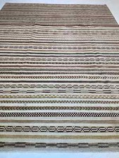 Oriental Hand-Knotted Wool Area Rug Turkish Oushak Ivory/Gray/Beige 7'11