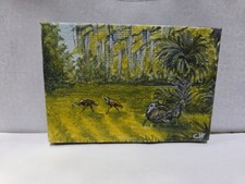 Little Turkeys 2x3 Acrylic  Hand Painted On Canvas picture