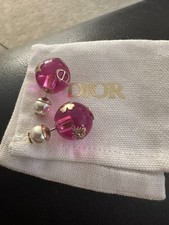 Christian Dior Pink Ball Bee Embellished Earrings picture