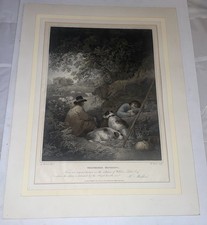 Antique Large Print 1803 “The Weary Sportsman