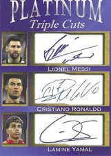 platinum triple cuts lionel messi cristiano ronaldo lamine yamal /1000 facsimile picture