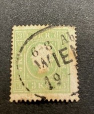KAPPYSTAMPS AUSTRIA #8 1859 3KR USED F-VF NO FAULTS   GS1344 picture
