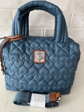 Brighton Kayden Crossbody Satchel Bag Quilted Hearts NWT ~ Lagoon Blue 🌊 picture