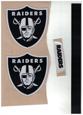 OAKLAND RAIDERS FULL SIZE FOOTBALL HELMET DECALS WITH STRIPE & BUMPER picture