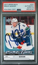 Brock Boeser Signed 2017-18 UD Young Guns RC #247 PSA DNA 10 Autograph Grade picture