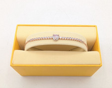 Swarovski One Heart Bracelet Pink Crystal Rose Gold 9.5in picture