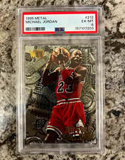 Fleer Metal 1995-96 Nuts & Bolts Michael Jordan #212 Bulls PSA 6 picture