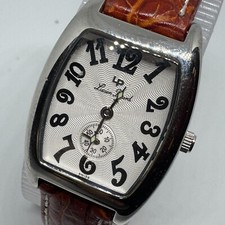 Lucien Piccard Swiss Quartz Watch Women Silver Sapphire Small Second New Battery picture