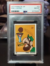 FIDEL CASTRO 1972 Panini OK VIP #22 PSA 8 NM-MT **POP 3 None Higher** picture
