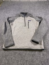 Patagonia Sweater Mens Large Gray Better Sweater 1/4 Zip Fleece Pullover Outdoor picture