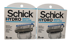 2X Schick Hydro Smooth 8 Cartridges 5 Blades NEW IN BOX picture