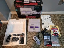 SNES Super Nintendo Console CIB Complete in Box EXCELLENT TESTED WORKING  picture