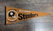 Vintage 1976 Pittsburgh Steelers NFL Super Bowl Champions Pennant 30”  picture