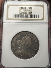1801 50c NGC VF-20 Draped Bust Half Dollar picture