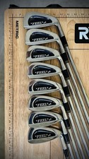 FEEL Golf Used Iron Set 3-PW Men's RH R-flex Rifle-style Steel New Grips CLEAN picture
