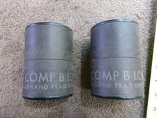 2 EMPTY VIETNAM ERA GRENADE TUBES 1973 CARDBOARD picture