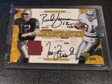 2001 UD MVP SOUVENIRS DUAL AUTO RICH GANNON/TIM BROWN 07/25 RARE CARD GAME USED picture