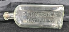 Vintage Berkman's Medicine bottle Bath, N.Y. picture