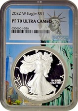 2022 W Proof American Silver Eagle NGC PF70UC Ultra Cameo (spots) picture