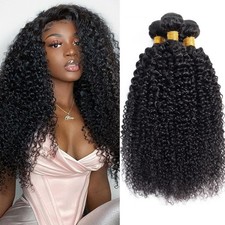 Brazilian Kinky Curly 3 Bundles 300g Human Hair Extensions Virgin Hair Weaves US picture
