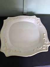 Vintage Princess House Pavillion White Square Ceramic Plate Glossy Finish picture