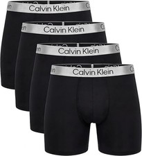 Calvin Klein men’s Microfiber stretch Chromatic Boxer Briefs 4 Pack - Black picture