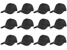Plain Blank Solid Adjustable Baseball Cap Hats Bulk wholesale lot 12pcs picture