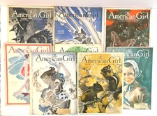 Vintage Lot of 8 American Girl Magazine 1937-39 Girl Scouts picture